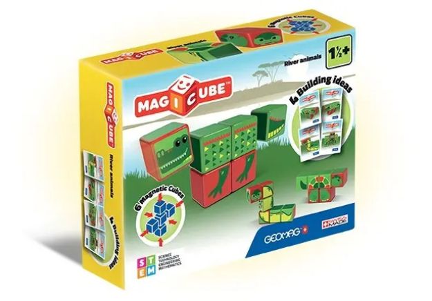 Imagen de Juego Didáctico Cubos Animales Geomag Magneticas Niños 