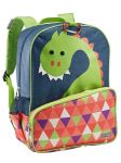 Imagen de Mochila Escolar Jjcole Dragón Con Carpeta Niños De 3 Años+ Verde Musgo