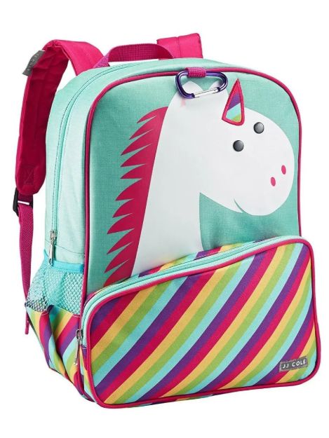 Imagen de Mochila Escolar Jjcole Unicornio Con Carpeta Niñas 3 Años+ Rosa Chicle