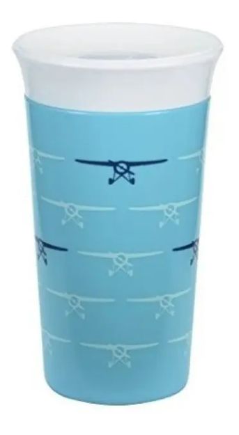 Imagen de Vaso Antivuelco Silicona The First Year Para Varón Turquesa Avioncitos