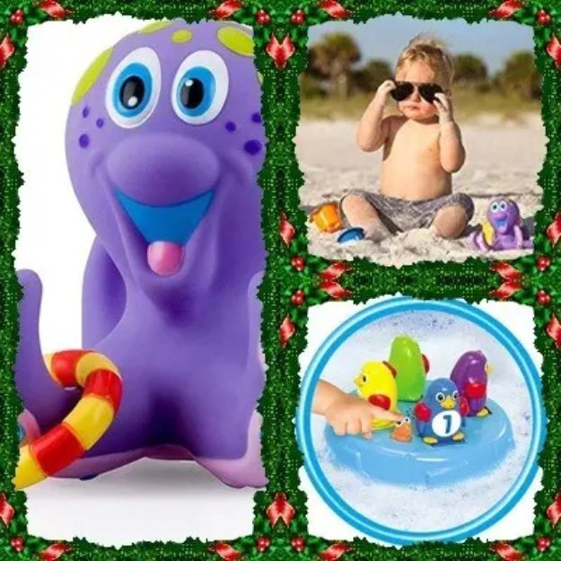 Imagen de Set Para Regalar Isla De Pinguinos + Pulpo Con Aros Agua