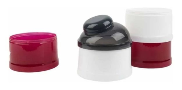 Imagen de Dispensador De Leche De Fórmula Y Snacks Meriendas Babymoov  Blanco/purpura