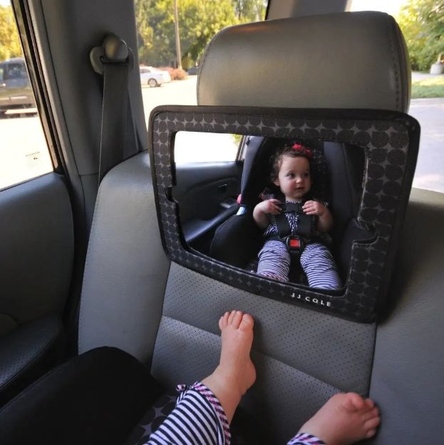 Imagen de Espejo Retrovisor Y Porta iPad Para Autos Gris Bebés Jjcole 
