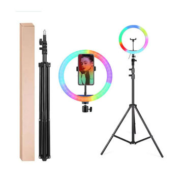 Imagen de Anillo Led Rgb10" C/tripode, Soporte Para Celular y Control