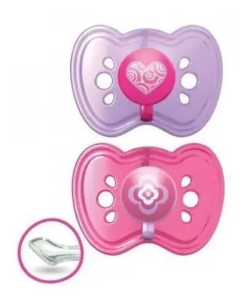 Imagen de Pack De 2 Chupetes Anatómicos Para Bebés De 0 A 6 Meses  Rosa 0-6 Meses