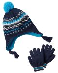 Imagen de Gorro Tejido C/orejera, Mitones Con Forro Interior Carter  Negro