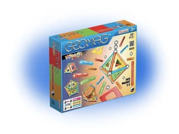 Imagen de Barritas Y Esferas Magnéticas Confetti 32 Geomag Juegos Niño