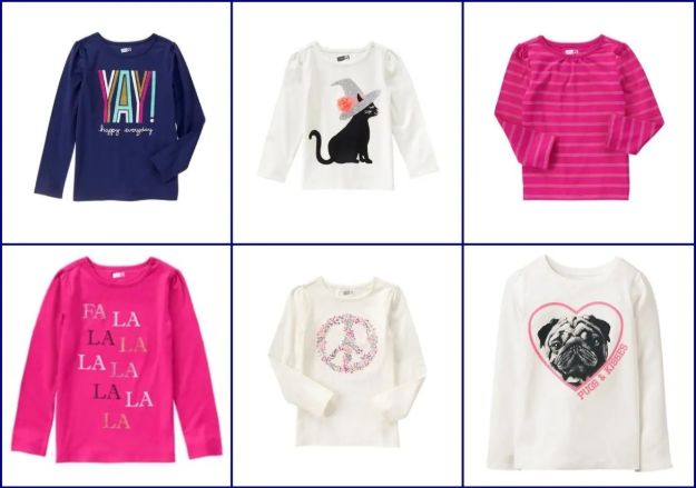 Imagen de Lote 6 Remeras Mangas Largas Crazy8 Nenas Consulte Talles  Azul Varios