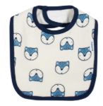 Imagen de Pack De 3 Baberos De Tela Impermeable Gerber Algodón Zorros  Terry Bib Boy Fox Azul One Size