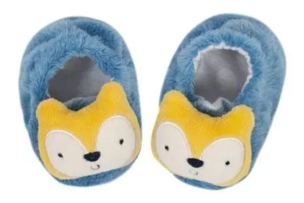 Imagen de Escarpines Polares Celestes Zapatito Bebés 0-6m Gerber Zorro Azul 0-6m