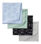 Imagen de Packs De 4 Mantas De Franela Para Bebés Ositos Gerber
