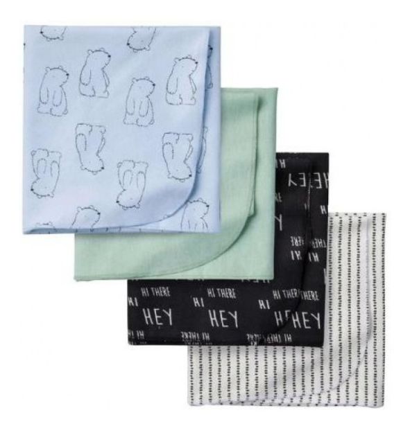 Imagen de Packs De 4 Mantas De Franela Para Bebés Ositos Gerber