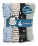 Imagen de Packs De 4 Mantas De Franela Para Bebés Ositos Gerber