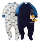Imagen de Pijamas Enteritos Bebé Zorro Azul Algodón Gerber 2 Piezas Azul Zorritos Rn