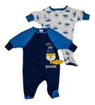 Imagen de Pijamas Enteritos Bebé Zorro Azul Algodón Gerber 2 Piezas Azul Zorritos Rn