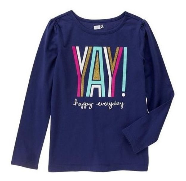 Imagen de Lote De 2 Remeras De Nena Crazy 8 Talle 4 Años Azul Xs Liso
