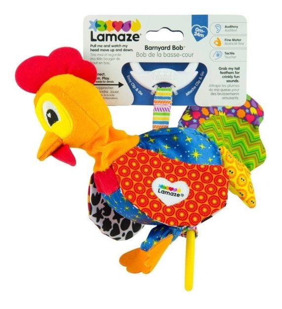 Imagen de Colgante Juguete Gallito Bob Lamaze Que Mueve Sus Alas Bebé 