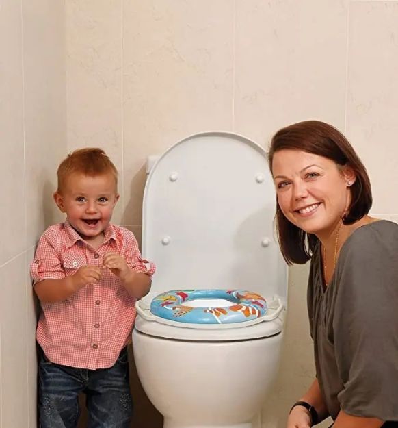 Imagen de Asiento Infantil Para Baño Con Adaptador Y Colchon Dreambaby Azul Marino Marino
