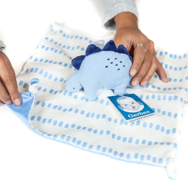 Imagen de Mantita Con Peluche De Apego Para Bebés Nonny Dino Gerber