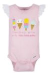 Imagen de Pack De 4 Bodies Musculosas Heladitos Gerber Algodón Bebes Rosa Claro 24m