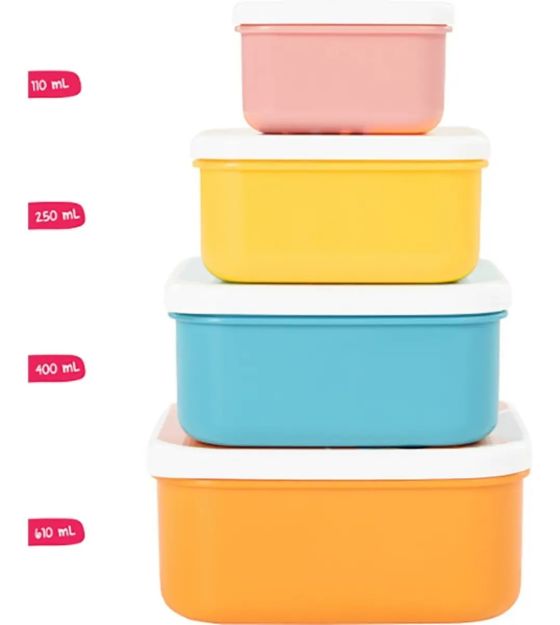 Imagen de Bowls Contenedor Aptos Para Micro Badabulle Set De 4 Unid