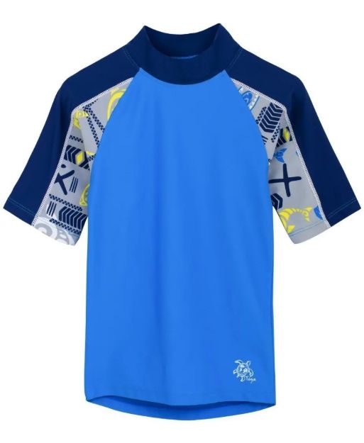 Imagen de Remera Con Protección Uv Mangas 3/4 Surf Playa Niños 2 A 3  Azul Marino 2 A 3 Años Geométrico