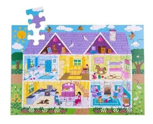 Imagen de Puzzle Rompecabezas  De Madera Casa De Muñecas Bigjigs