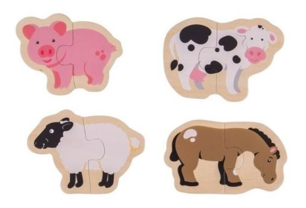 Imagen de Juguetes De Madera Puzzle Granja Animal Rompecabezas Bigjigs