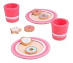 Imagen de Set De Juego Merendar Con Vasos Platitos Y Galletas Bigjigs