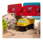 Imagen de Juego De Madera Pista De Trenes Estación Y Carretera Bigjigs Trenes Rojo