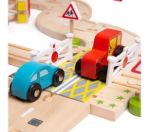 Imagen de Juego De Madera Pista De Trenes Estación Y Carretera Bigjigs Trenes Rojo