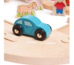 Imagen de Juego De Madera Pista De Trenes Estación Y Carretera Bigjigs Trenes Rojo