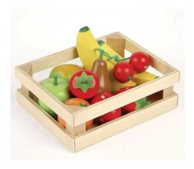 Imagen de Canasto De Frutas Y Ensaladas Juguetes De Madera Bigjigs