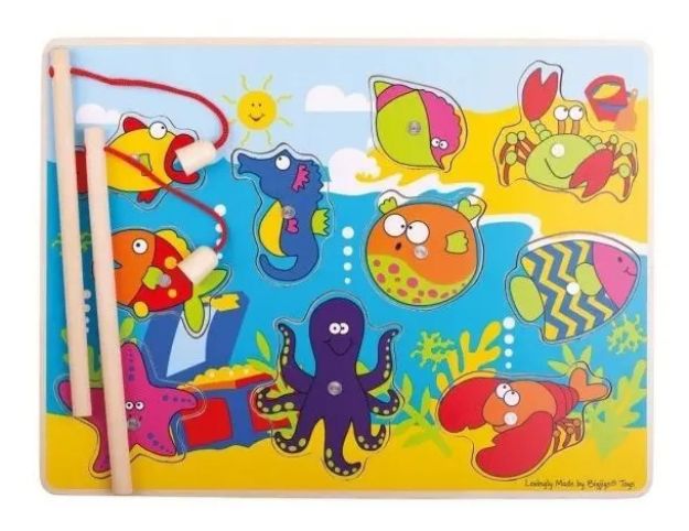 Imagen de Puzzle De Madera Magnético Fondo Marino Bigjigs Bebes 18m+