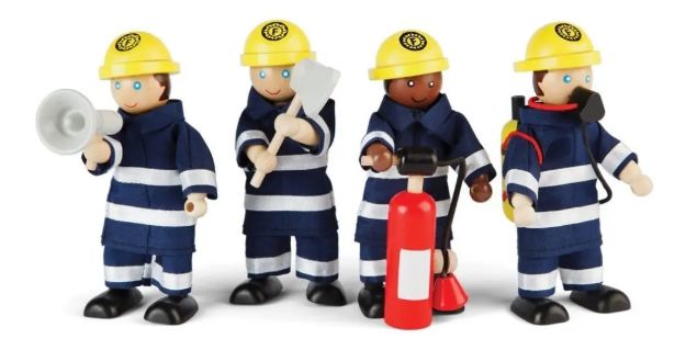 Imagen de Juego De Roles Bomberos Con Extintores De Madera  Bigjigs