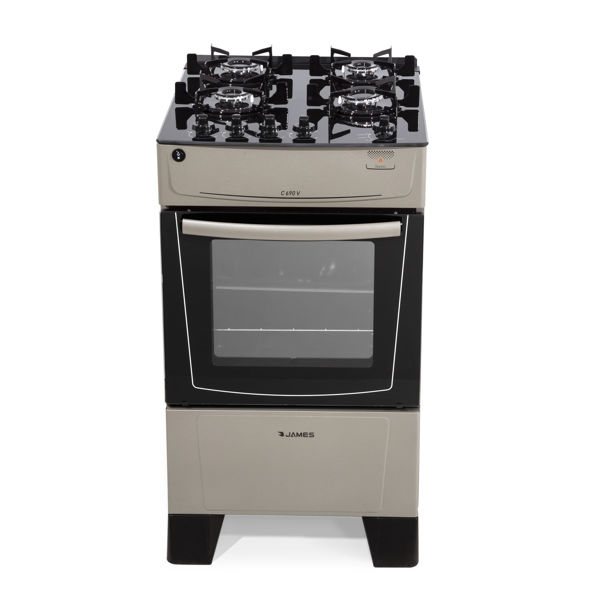 Imagen de Cocina a Gas c 690 Mesada Vid Titanium