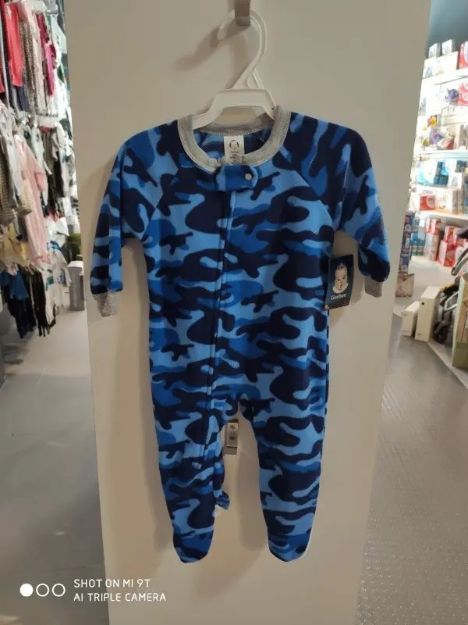 Imagen de Enterito Con Pie Polar Camuflaje Azul Gerber Azul 12 Meses