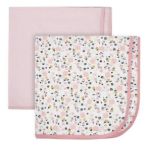 Imagen de Set X2 Mantas De Recibimiento Bebes Osita Floral Gerber