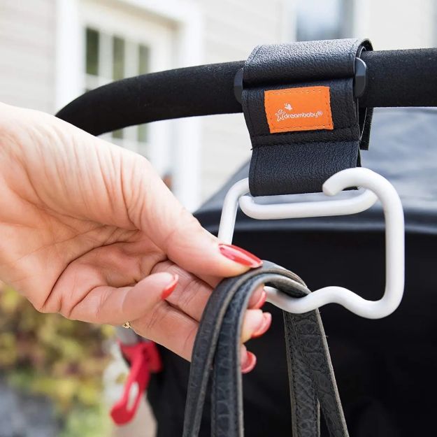 Imagen de Gancho Clip Grande Para Coches De Aluminio Y Velcro Dreambab