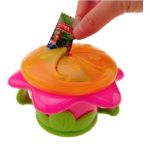 Imagen de Snack Bowl Con Tapa Antivuelco Nuby Detalle Caja Decolorida Rosa