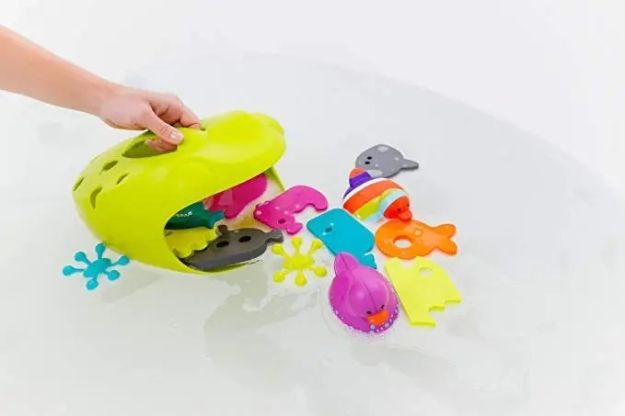 Imagen de Organizador De Juguetes Escurridor Para Baño Rana Verde Boon