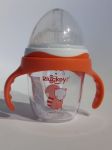 Imagen de Vaso Mamadera Con Asas Y Tetina Bebés Resiste El Calor 3m+ Coral Claro Liso