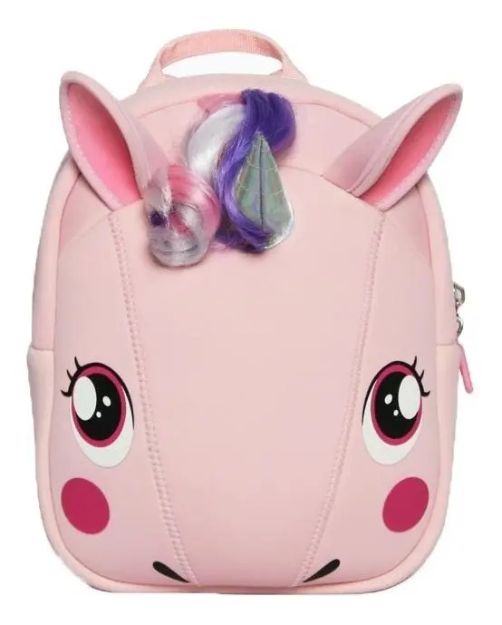 Imagen de Mochila Unicornio 3d Infantil Neopreno Niños De 1 A 6 Años Rosa