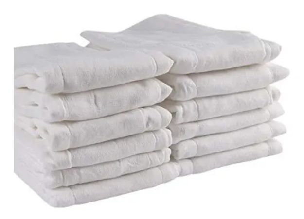 Imagen de Pack X10 Pañales De Tela Plegados 6 Capas Relleno Absorbente