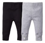 Imagen de Set X2 Calzas Algodón Bebes Gerber Osito Gris Recien Nacidos Gris Recién Nacido