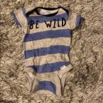Imagen de Pack De 5 Bodies Algodón Bebes Mapache Azul Gerber Azul 0 A 3 Meses