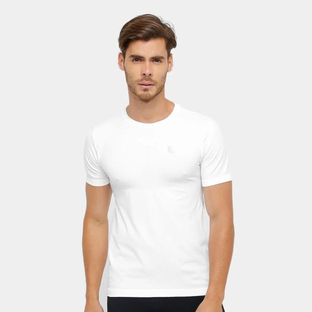 Imagen de Remera Térmica Manga Corta Lupo Para Hombre Blanca Blanco M