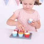 Imagen de Juego De Madera Buffet De Muffins Bigjigs Niños 3 Años+ Azul