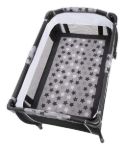 Imagen de Practicuna Con Pañalera Y Móvil Estrellitas Babytrend Bebes Gris Oscuro Estrellitas Plateadas