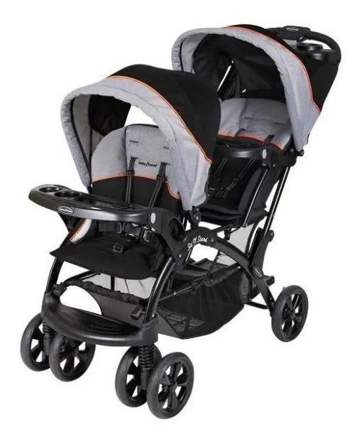 Imagen de Coche Doble Para Gemelos Mellizos Negro Bebes Babytrend  Negro